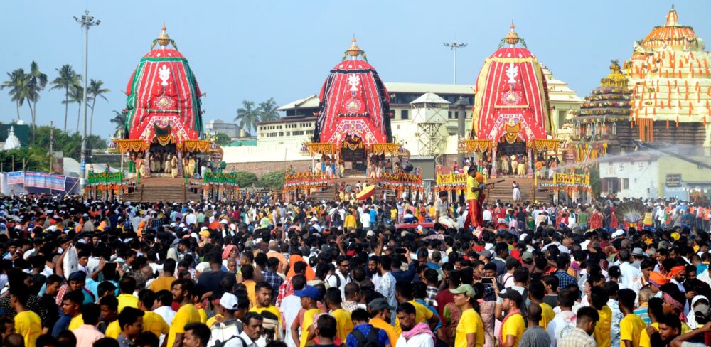Rath Yatra In Puri Draws Large Crowds Of Devotees
