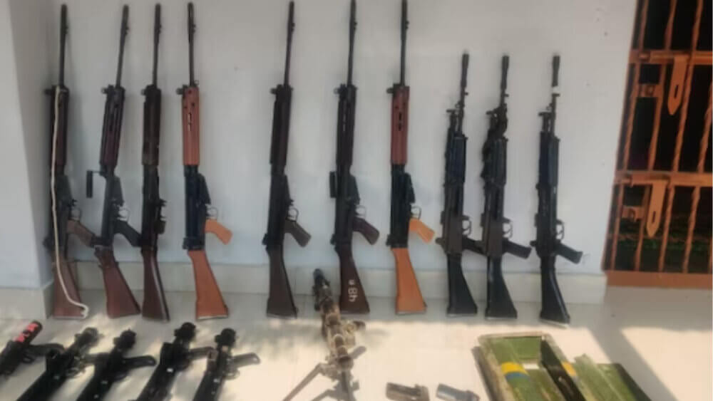 Ammunition and assault rifles got looted from the IRB camp